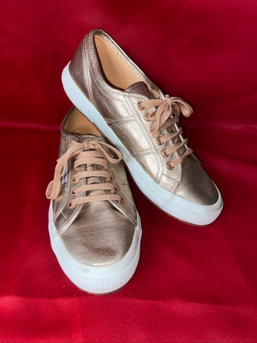 Superga Gold Sneakers Metallic Glamour Low-Top
